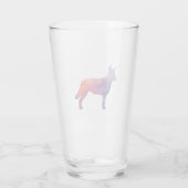 Verre Blue Heeler Chien race Silhouette Geo Purple (Dos)