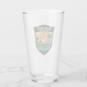 Verre Blue Hole New Mexico Travel Art Badge (Dos)