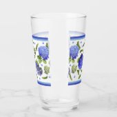 Verre Blue Hydrangeas Motif frontière (Gauche)