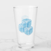 Verre Blue Ice Cubes Drinking (Dos)