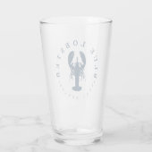Verre Blue Lobster Immobilier Maine Pint Glass Cup (Dos)