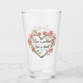 Verre Blush Romantic Rose Floral Coeur Amour (Devant)