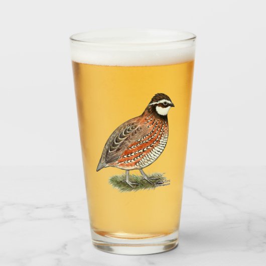 Verre Bobwhite Quail Rooster (Devant (rempli))
