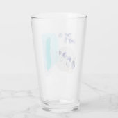 Verre Boho botanique cyan violet (Dos)