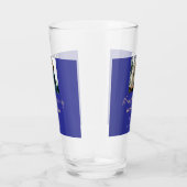 Verre Boho moderne heureux anniversaire ajouter nom bleu (Droite)