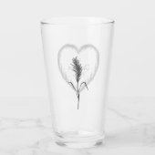 Verre Boho Pampas Grass Nom de famille Pint Glass (Dos)