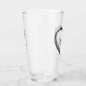Verre Boho Pampas Grass Nom de famille Pint Glass (Droite)