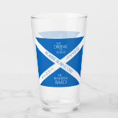 Verre Boire à manger et toast Robbie Burns Scottish Flag (Dos)