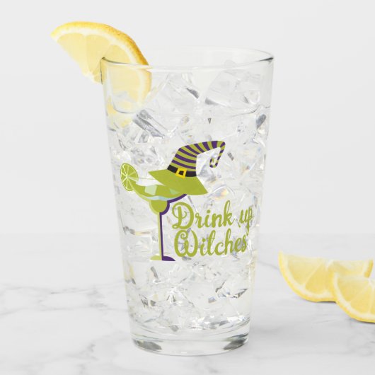 Verre Boire des sorcières Humour Halloween (Devant glace)