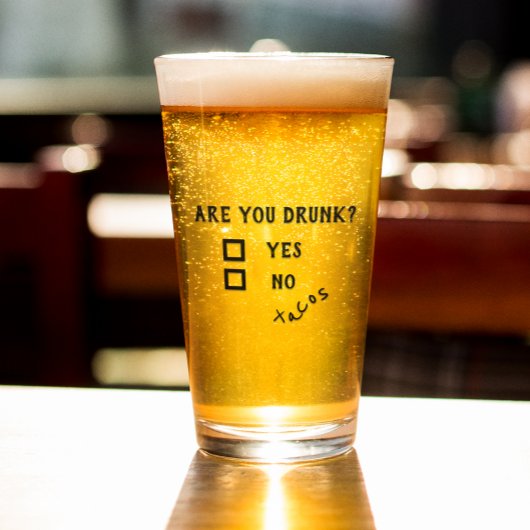 Verre Boire Drôle Êtes-Vous Drunk Tacos Bière Stein