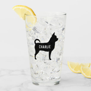 Verre Boire personnalisé par silhouette de chien de