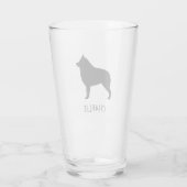 Verre Boire personnalisé par silhouette de chien de (Dos)