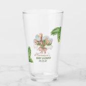 Verre Bois Animaux Jungle Baby shower de verdure (Devant)