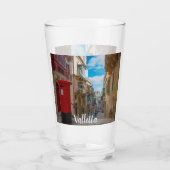 Verre Boîte vintage rouge à Malte (Dos)