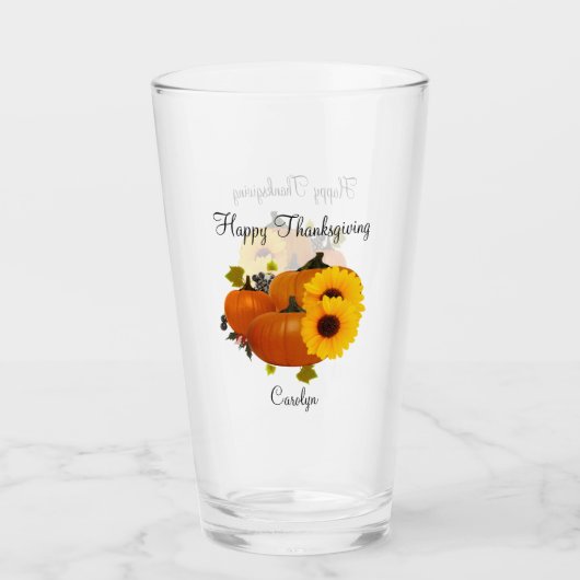 Verre Bon thanksgiving Diner Fête Tumblings & Lunettes (Devant)