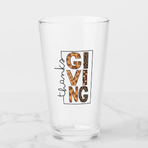 Verre Bon thanksgiving Empreinte de léopard Rainbow Turq