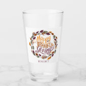 Verre Bon thanksgiving simple mou Citrouille automne (Devant)