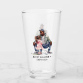 Verre Bond père noir et fille (Devant)