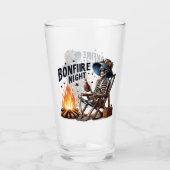 Verre Bonfire Night - Skeleton boit par le feu (Devant)