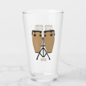 Verre Bongo, dessin animé de batterie (Dos)