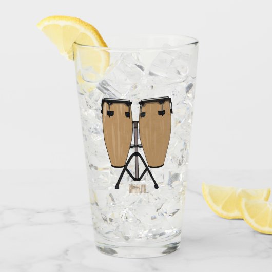 Verre Bongo, dessin animé de batterie (Devant glace)