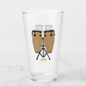 Verre Bongo, dessin animé de batterie (Devant)