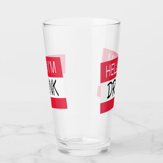 Verre Bonjour, Je Suis Un Humour Drunk (Droite)