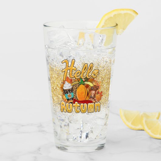 Verre Bonjour Personnaliser d'automne (Dos glace)