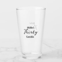 Bonjour trente anniversaire nom simple minimal élé