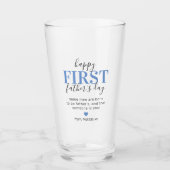 Verre Bonne 1ère Fête des pères papa (Devant)