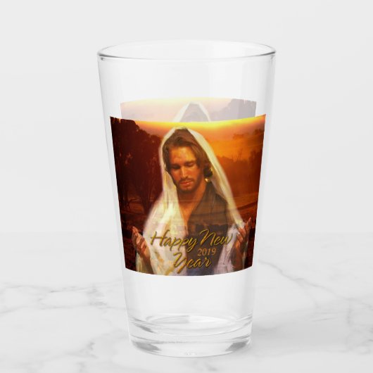 Verre Bonne année Jésus 2019 (Devant)