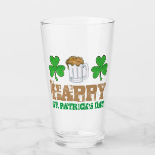 Verre Bonne bière Shamrock de la St. Patrick's Day