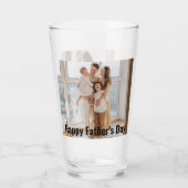 Verre Bonne Fête des pères | 2 Photos | Impression de te (Dos)