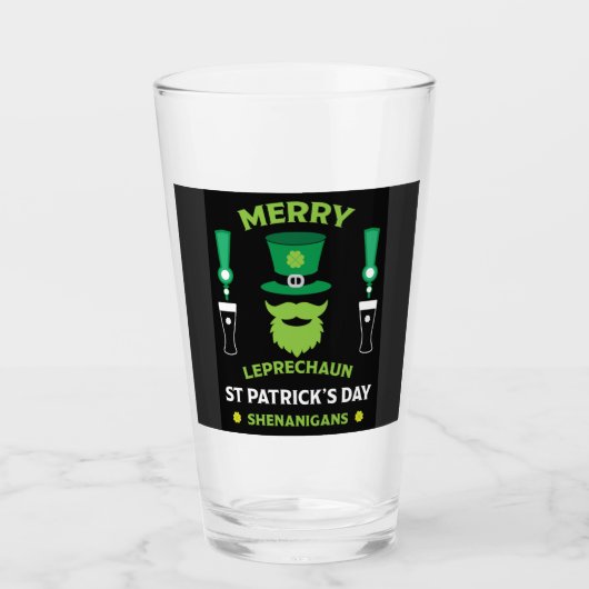 Verre Bonne Saint Patrick d'Irlande Australie 17 mars (Devant)