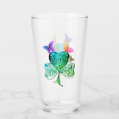 Verre "Bonne St. Patrick's Day" Shamrock vert (Dos)