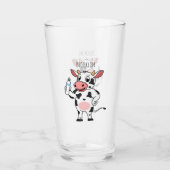 Verre Bonne vache avec dessin animé de biberon (Devant)