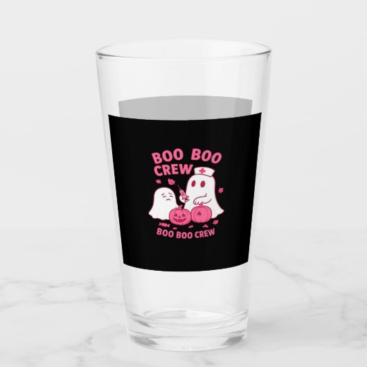 Verre Boo Boo Crew Nurse Funny Halloween Ghost Nurse Gir (Devant)