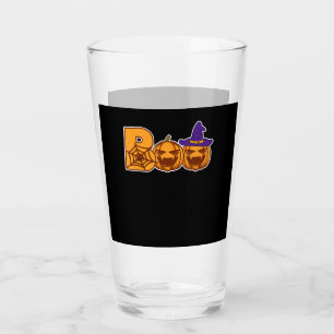 Verre Boo Halloween Citrouille face Spider