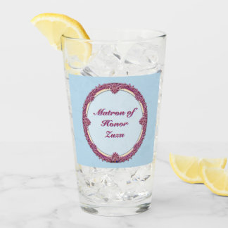 Verre Bordure Fantaisie Violet/Rose Et Crème Personnalis