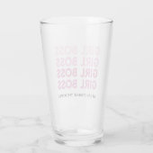 Verre Boss de fille rose moderne Meilleur cadeau de fill (Dos)
