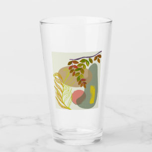 Verre Botanique Boho jaune vert