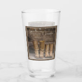 Verre Botte de cowboy de l'Ouest Monogramme de grange ru (Devant)