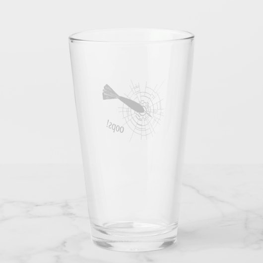 Verre Boucles de fléchettes manquées craquées cassées (Dos)