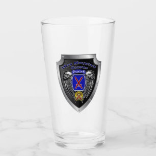 Verre Bouclier de la 10e Division de montagne "Montez ve