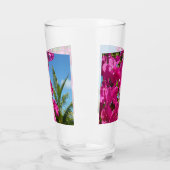 Verre Bougainvilliers et palmiers paysage tropical (Gauche)