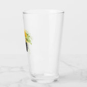 Verre Bouquet de tournesols rustiques et tout monogramme (Gauche)