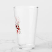 Verre Bourgogne et Rose Floral Mariage (Gauche)