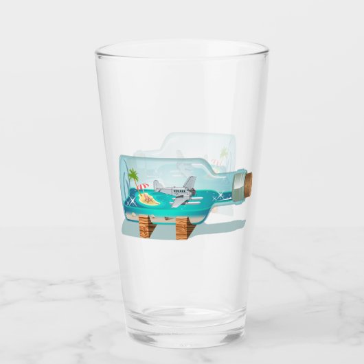 Verre Bouteille souvenir de dessin (Devant)
