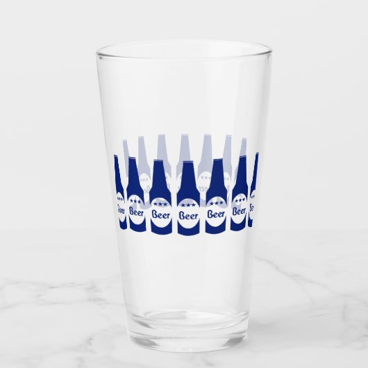 Verre Bouteilles de bière bleues (Devant)