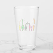 Verre Boutons de chat colorés (Dos)